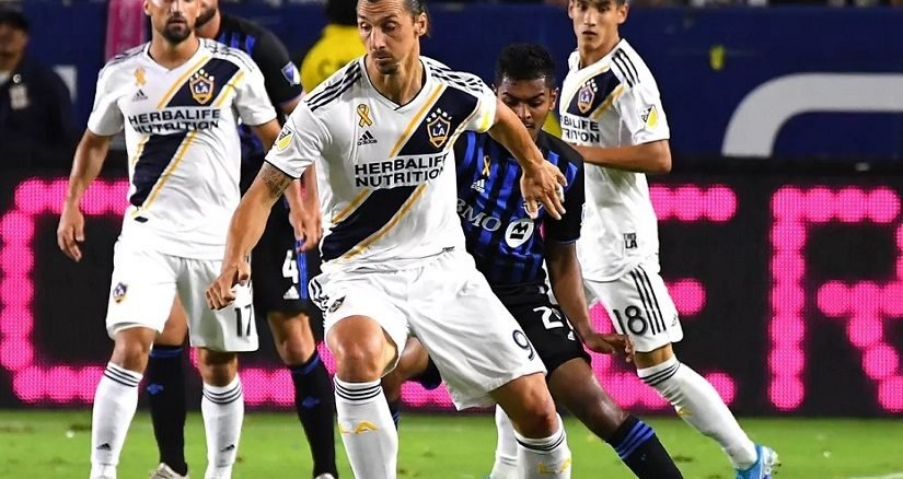 Zlatan scored the first goal in the win over Montreal Impact (2-1). Zlatan_LaGalaxy_MontrealImpact