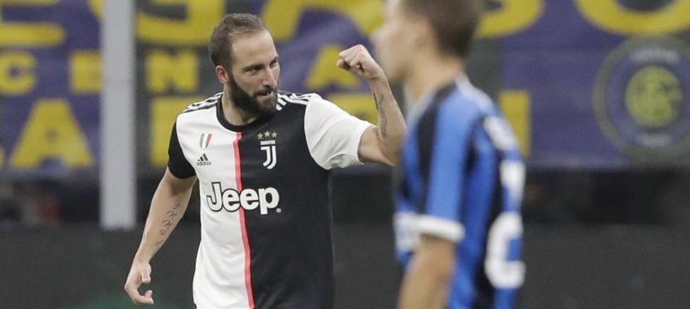 Higuain scored the winner in the Inter x Juve classic