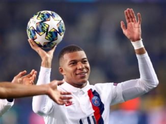 Soccer Football - Champions League - Group A - Club Brugge v Paris St Germain - Jan Breydel Stadium, Bruges, Belgium - October 22, 2019 Paris St Germain's Kylian Mbappe celebrates after the match with the match ball REUTERS/Francois Lenoir