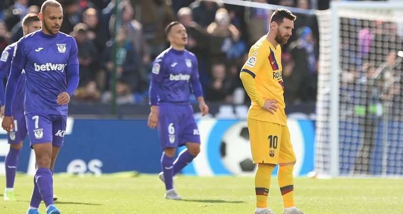 Barcelona grasped a win against bottom side Leganes