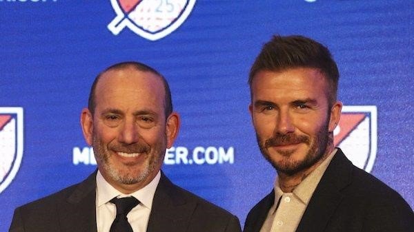MLS table comissioner Don Garber and David Beckham
