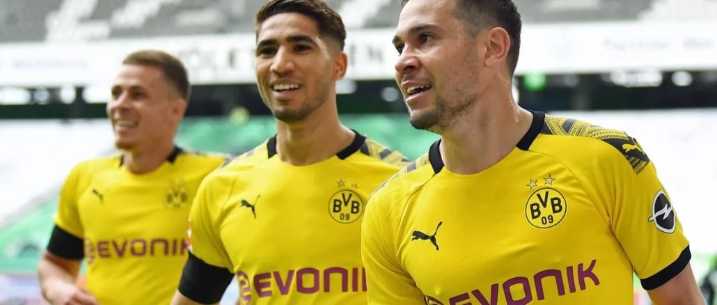 Raphael Guerreiro Raphael Guerreiro and Hakimi scored against Wolfsburg Bundesliga table