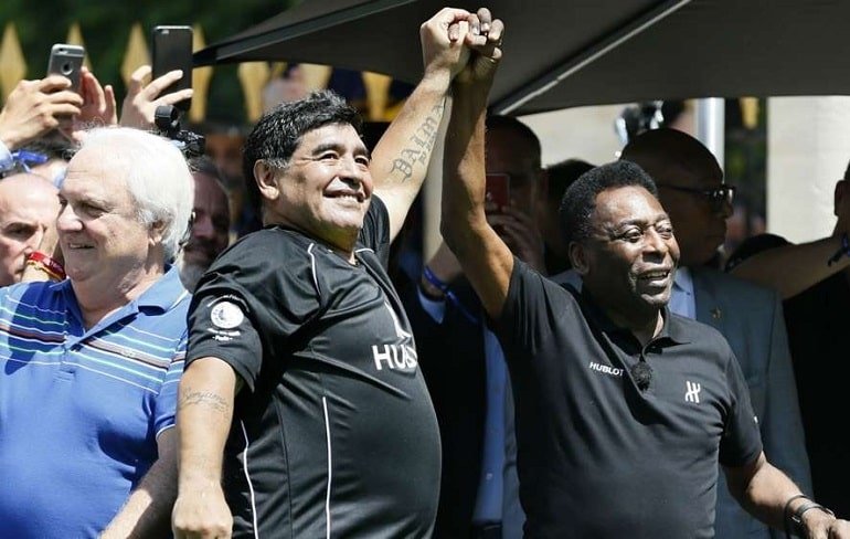 Maradona and Pele